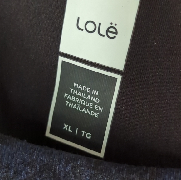 Lole Mile End Crop Top in Black/Navy Jacquard - Picture 3 of 5